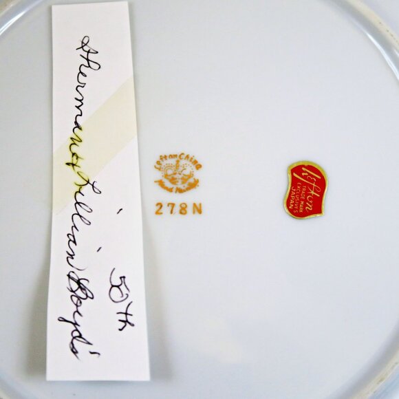 Vintage Golden Anniversary Plate Set Lefton & Bavaria Porcelain 1960s - Picture 8 of 8